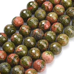 Natural Unakite Beads Strands&nbsp;G-C280-B03-10mm