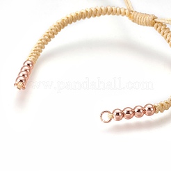 Nylon Cord Braided Bead Bracelets Making&nbsp;BJEW-F360-FRG12