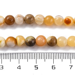 Natural Yellow Jade Beads Strands&nbsp;G-F591-17-6MM