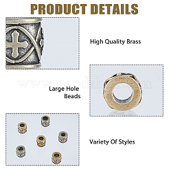 Brass European Beads&nbsp;KK-HS0002-26C