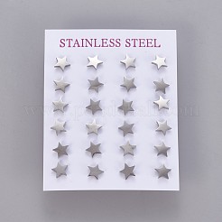 Tarnish Resistant 304 Stainless Steel Stud Earrings&nbsp;X-EJEW-F227-12P