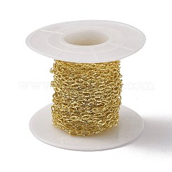 Brass Textured Oval Link Chains&nbsp;CHC-P010-06G