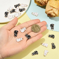 10Pcs 2 Colors Alloy Enamel Pendants&nbsp;ENAM-YW0008-51