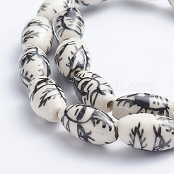 Handmade Printed Porcelain Beads&nbsp;PORC-G004-A23