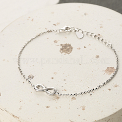 S925 Silver Zircon 8-Shaped Bracelet Stylish Minimalist Daily Wear Jewelry&nbsp;JF0394