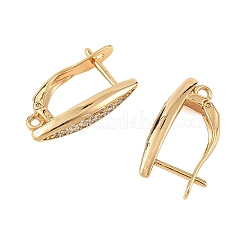 SHEGRACE Brass Micro Pave Cubic Zirconia Hoop Earring Findings&nbsp;XGRQ79487-941G