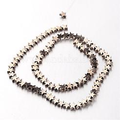 Electroplate Non-magnetic Synthetic Hematite Bead Strands&nbsp;G-F300-24B-06