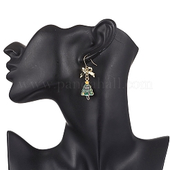 4 Pairs 4 Styles Christmas Theme Alloy Enamel Dangle Earrings&nbsp;EJEW-JE06562