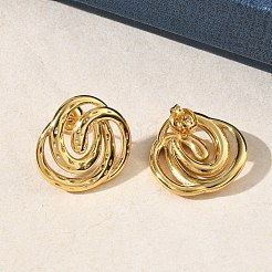 Vortex 304 Stainless Steel Stud Earrings for Women&nbsp;EJEW-K333-03G