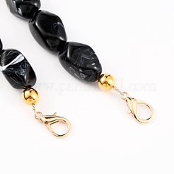 Imitation Gemstone Resin Beaded Purse Strap Extender&nbsp;FIND-WH0005-89D