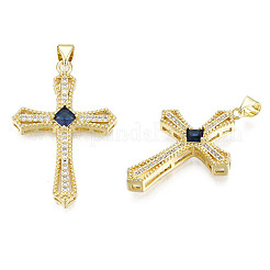 Brass Micro Pave Cubic Zirconia Pendants&nbsp;KK-N227-86D