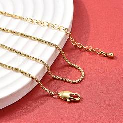 1MM Brass Box Chain Necklaces&nbsp;NJEW-C086-01G