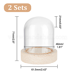 Glass Dome Cover&nbsp;DJEW-WH0034-54C