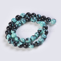Natural Ocean White Jade/Rain Flower Stone Beads Strands&nbsp;G-K254-A03
