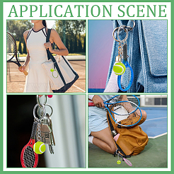 6Pcs 6 Colors Sports Theme Plastic Keychains&nbsp;KEYC-CY0001-05