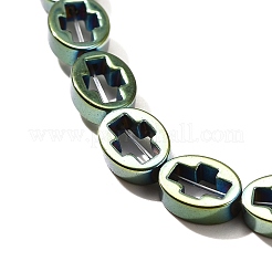 Electroplated Synthetic Non-magnetic Hematite Beads Strands&nbsp;G-L613-Z01-01H