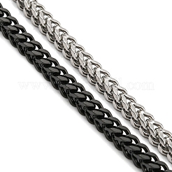Two Tone 304 Stainless Steel Wheat Chains Double Layer Multi-strand Bracelets&nbsp;X-BJEW-D030-08EB
