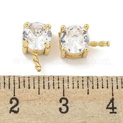 Brass with Cubic Zirconia Peg Bails&nbsp;KK-Q820-01G