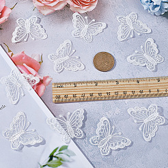 Butterfly Shape Polyester Lace Embroidery Sewing Ornament Accessories&nbsp;DIY-WH0401-39B