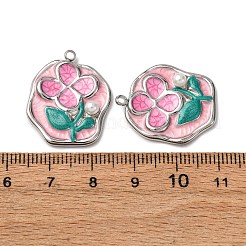 304 Stainless Steel Enamel Pendants&nbsp;STAS-P406-26A-P