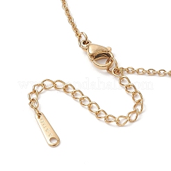 Alloy Crystal Rhinestone Cable Chain Blue Enamel Eye Pendant Necklaces for Women&nbsp;NJEW-JN04977-01
