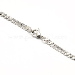 Tarnish Resistant 304 Stainless Steel Curb Chain/Twisted Chain Necklace Making&nbsp;STAS-A028-N109P