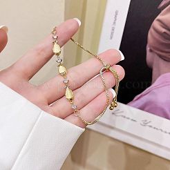 Brass Box Chain Slider Bracelets&nbsp;FS-WGA60A8-01