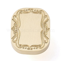 Flower Frame Brass Stamp Heads&nbsp;AJEW-M037-05G-01