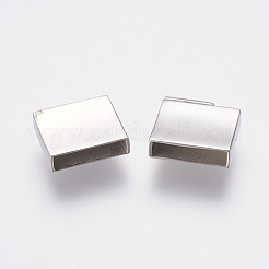 Tarnish Resistant 304 Stainless Steel Magnetic Clasps with Glue-in Ends&nbsp;STAS-G136-02P