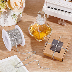 Glass Rhinestone Cup Chains&nbsp;LCHA-WH0004-02B