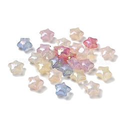 Star UV Plating Luminous Rainbow Iridescent Acrylic Beads&nbsp;LACR-R001-11A