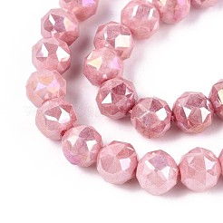 Anti-Tarnish Electroplate Glass Beads Strands&nbsp;GLAA-N010-8mm-07