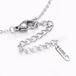 Non-Tarnish 304 Stainless Steel Cable Chains Pendant Necklaces&nbsp;NJEW-F267-15P