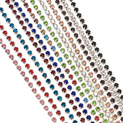 12 Colors Brass Rhinestone Strass Chains&nbsp;CHC-FW0001-01