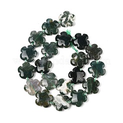 Natural Moss Agate Beads Strands&nbsp;G-NH0009-A01-01