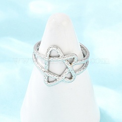 304 Stainless Steel Cuff Open Rings for Women&nbsp;RJEW-A102-04P