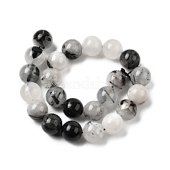 Natural Black Rutilated Quartz Beads Strands&nbsp;G-D295-6mm