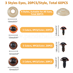 15 Styles Plastic Doll Craft Eyes&nbsp;DIY-FH0006-80