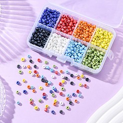 960pcs 8 Colors 6/0 Glass Seed Beads&nbsp;SEED-FP0001-01