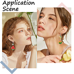 Fruit Theme DIY Resin Dangle Earring Making Kits&nbsp;DIY-SC0027-69
