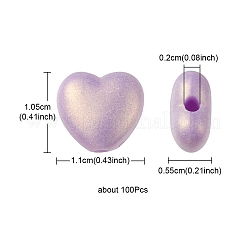 Spray Painted Opaque Acrylic Beads&nbsp;ACRP-YW0001-08
