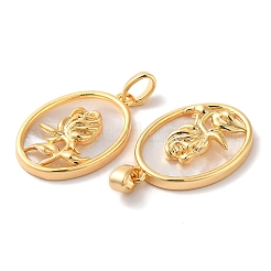 Brass Oval Pendants&nbsp;KK-I703-05B-G