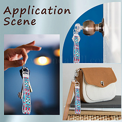Iron with Polyester Inwrought Keychain&nbsp;KEYC-WH20054-011A