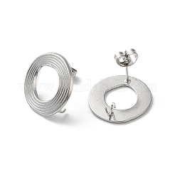 Non-Tarnish 304 Stainless Stud Earring Findings&nbsp;STAS-M314-01G-P