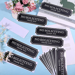 21Pcs PVC Self-Adhesive No Solicitation Sign&nbsp;AJEW-CA0004-98
