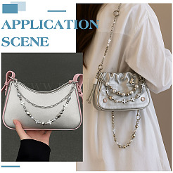 3Pcs 3 Styles Heart Sun Cross Plastic & Alloy Link Bag Decorative Chains & Brooch&nbsp;HJEW-ME00018