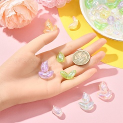 20Pcs 2 Styles UV Plating Transparent Acrylic Beads&nbsp;SACR-YW0001-72A