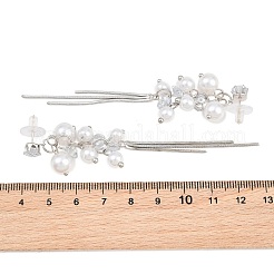 Alloy Micro Pave Cubic Zirconia Stud Earrings&nbsp;AL-CBA3C8B-16P