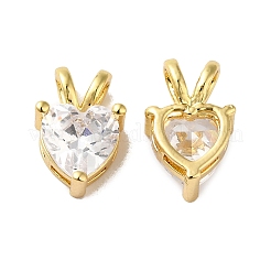 Rack Plating Brass Pave Cubic Zirconia Charms&nbsp;KK-O142-41G