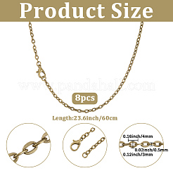 24Pcs Iron Cable Chains Necklace Making&nbsp;MAK-BM0001-09B